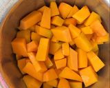 A picture of step 1 of Pumpkin Raita.