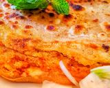 A picture of step 9 of Aloo paratha.