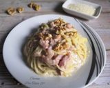 Une image de l'étape 5 de Spaghettis au pesto de Noix #février.