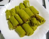 A picture of step 7 of # Ramadan Special - Stuffed Spinach Khandvi.