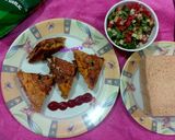 A picture of step 4 of પુડલા સેન્ડવીચ (Pudala Sendwich Recipe in Gujarati) (Jain).