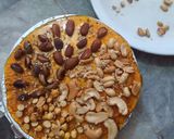 A picture of step 8 of Mixed nuts chikki pizza (chizza).