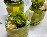 A picture of step 2 of Cucumber salad wrap.
