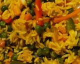 A picture of step 6 of Stir fried vegetable rice.