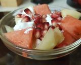 A picture of step 2 of My Water Melon Cottage Cheese. 😀.