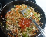 A picture of step 3 of Chicken Spaghetti.