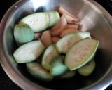 A picture of step 2 of Achari aloo parwal.