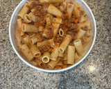 A picture of step 8 of Rigatoni Bolognese! 🇮🇹.