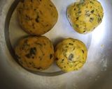A picture of step 2 of Methi and sesame paratha (Indian bread).