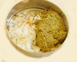 A picture of step 2 of Moong dal pakoda/pakora.
