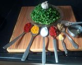 A picture of step 1 of Culster beans with aachar masala.