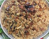 A picture of step 5 of Maqluba with Vegetables.