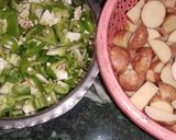 A picture of step 1 of Fry shimla mirch.