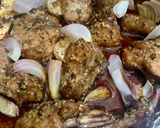 A picture of step 7 of Soya sauce honey chicken (no oil).