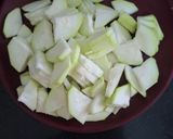 A picture of step 1 of Lauki Bhujiya/ Simple Lauki Sabzi without Masala.