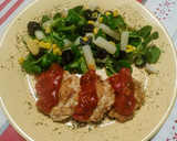 Foto del paso 6 de la receta: Hamburguesas de pollo con salsa de tomate y pimientos