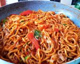 Foto langkah ke 4 dari resep Mie Aceh Udang.