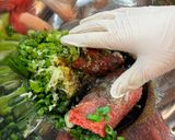 A picture of step 2 of Cheese stuffed Tteok Kalbi (떡갈비).