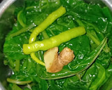A picture of step 1 of Resto style palak paneer.