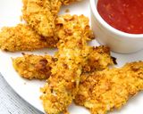 Mézes-mustáros csirkemell kukoricapehely bundában recept fázis 6 fotója