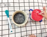 Hình bước làm 3 của món CHÁO MÈ ĐEN (blw)