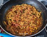 A picture of step 8 of Kathiyawadi Sev Tameta Nu Shaak (Gujarat Special).