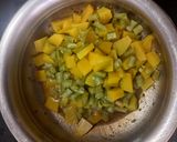 A picture of step 2 of Cluster beans and pumpkin curry.