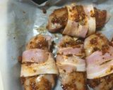A picture of step 1 of Baked Chicken with pesto and bacon.