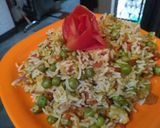 A picture of step 6 of Carrot peas biryani.