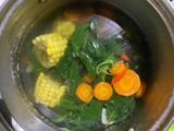 Sayur bayam bening Jagung manis