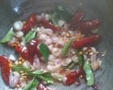 A picture of step 2 of Agathi poo poriyal.
