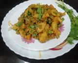 A picture of step 6 of Beans Aloo.