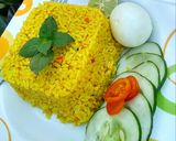 A picture of step 1 of Turmeric lemon rice.