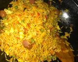 A picture of step 5 of Chinese fried rice.