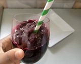 A picture of step 1 of Hibiscus sorbet.