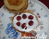 A picture of step 2 of Pancake Tower Cake.