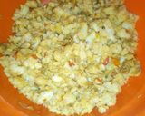 A picture of step 2 of Yam balls.