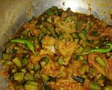 A picture of step 7 of Mutton lady finger😋.
