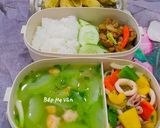Hình bước làm 4 của món Hộp Cơm Vui Vẻ 4: (Thịt kho mắm ruốc sả, mực xào ớt...)