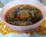 A picture of step 6 of Palak Gosht.