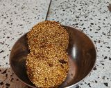A picture of step 5 of Bijjore (til papad).