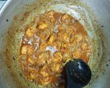 A picture of step 2 of Harey Bharey Jhinge or Prawns with Amaranthus Leaves.