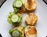 Gambar langkah 12 resipi Mini Burger Tofu Patty.