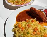 A picture of step 3 of Fried spaghetti.