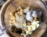 A picture of step 1 of Hummus (Chickpea Dip - Mediterranean style).