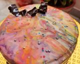 A picture of step 11 of Marble Glaze Cake.