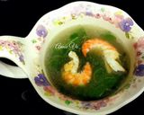 Hình bước làm 2 của món Canh rau má nấu tôm nõn