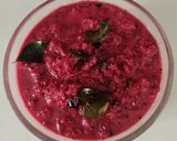 A picture of step 7 of Beetroot pachadi.