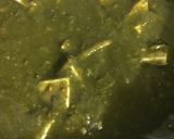 A picture of step 5 of Palak paneer.