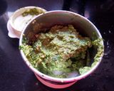 A picture of step 2 of Green chana curry.
